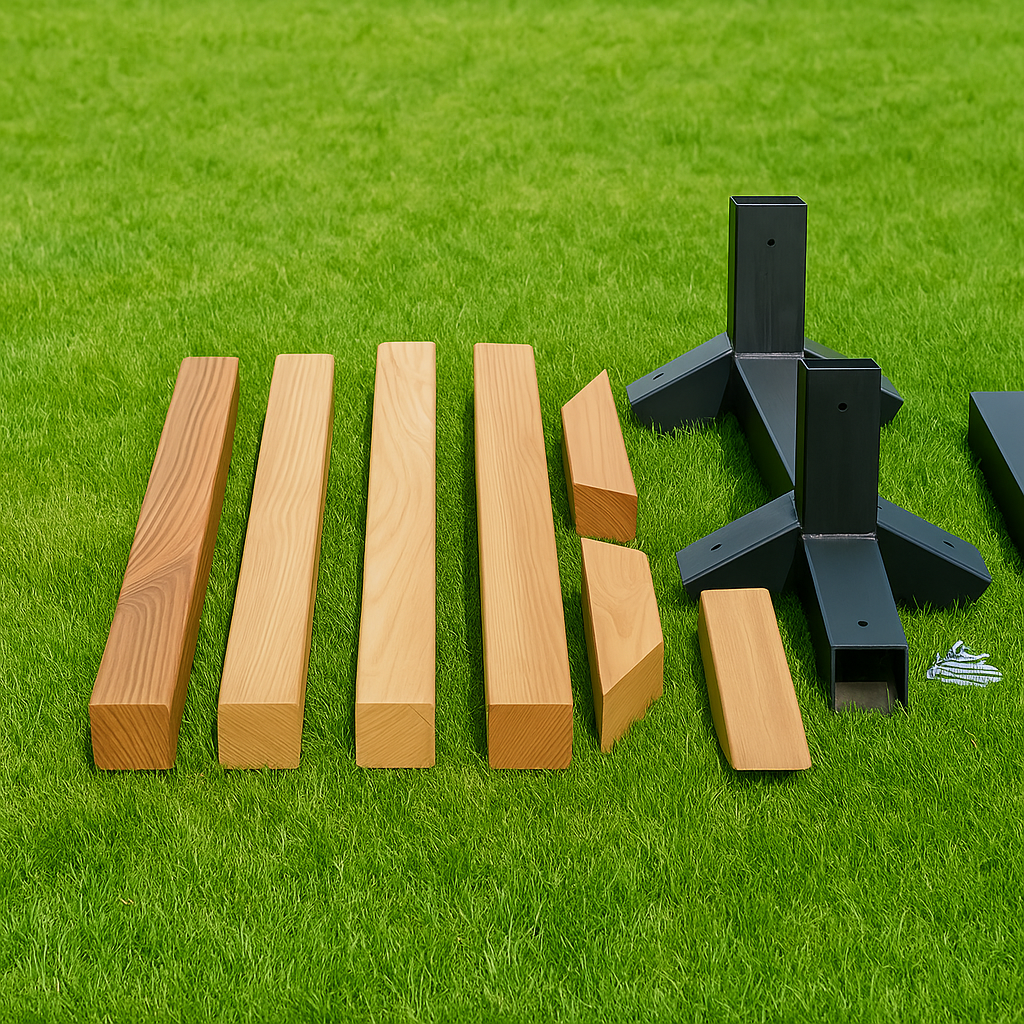 Wooden hammock stand