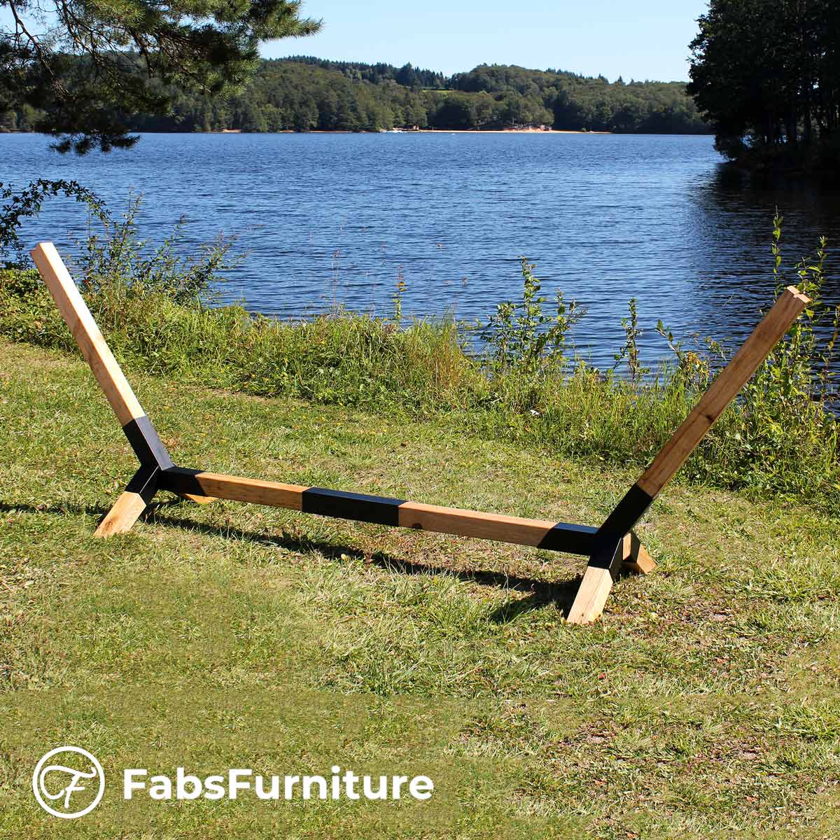 Wooden hammock stand