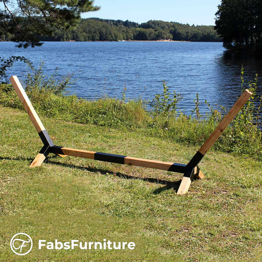 Wooden hammock stand