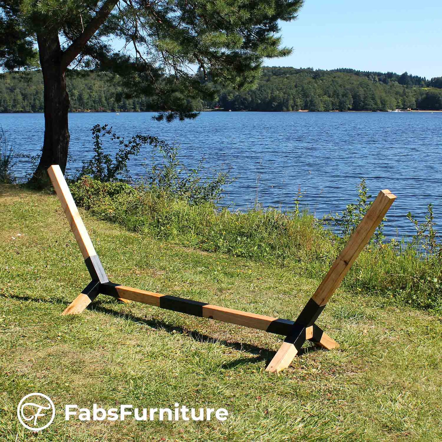 Wooden hammock stand