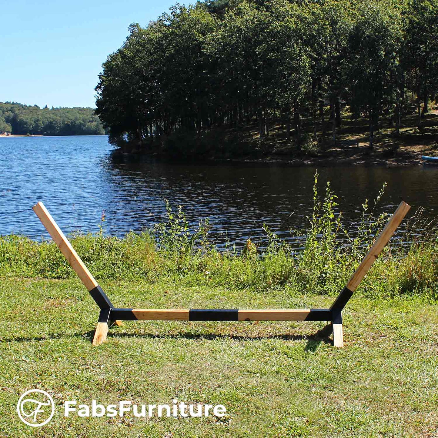 Wooden hammock stand