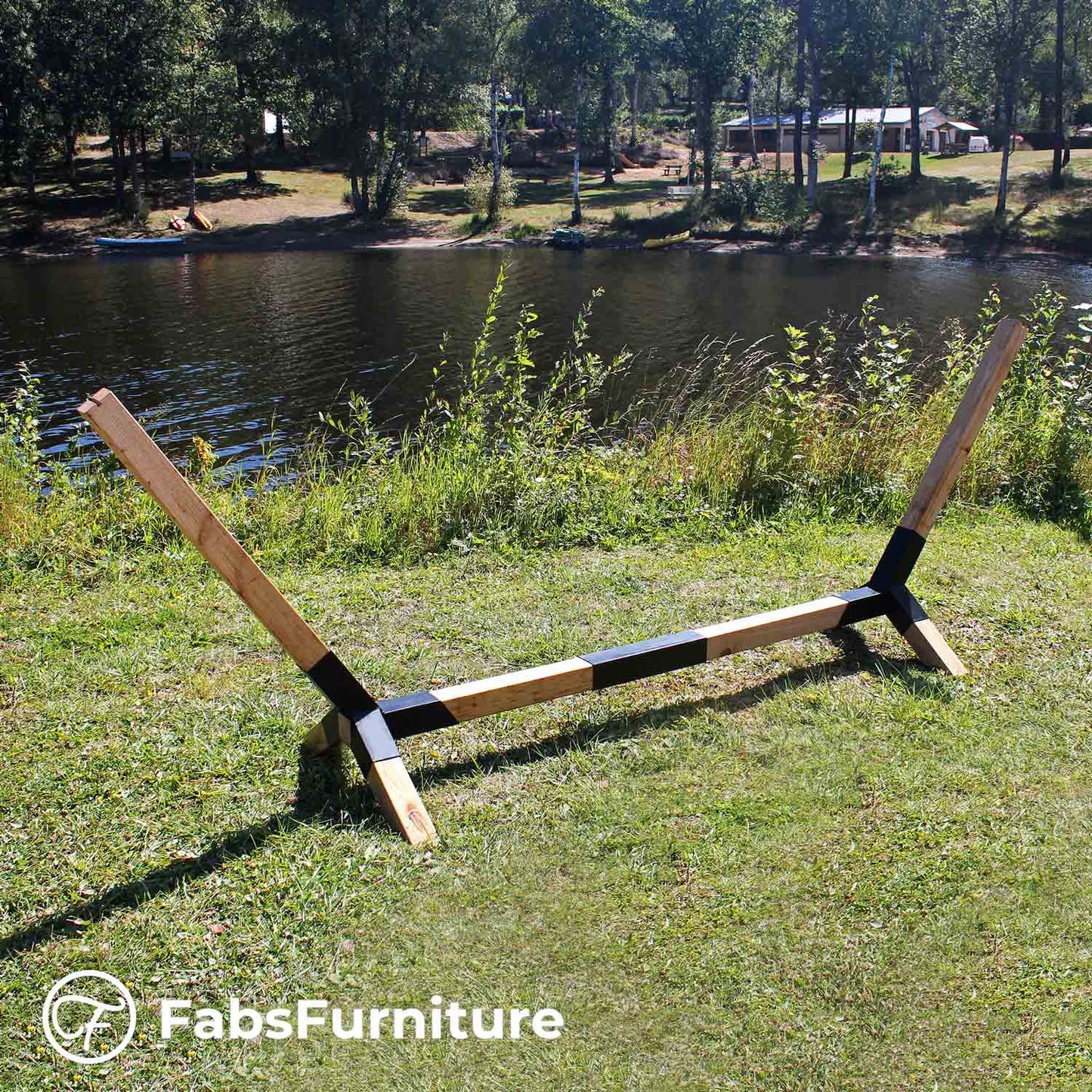 Wooden hammock stand