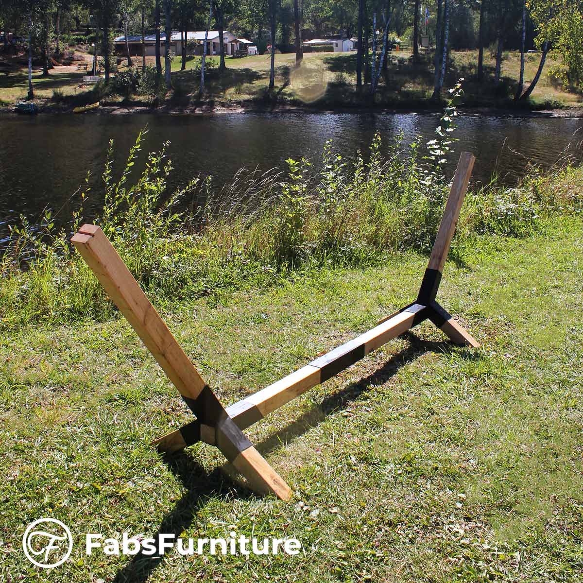 Wooden hammock stand